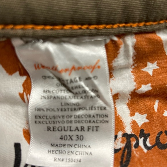 Weatherproof Vintage Men's Vintage Regular Lined Jeans Size 40x30 - Picture 7 of 7